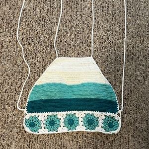 Crochet open back top- handmade